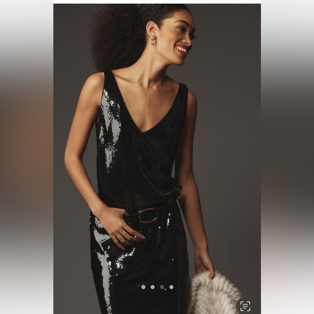 NWT Anthropologie Sophia Rue Selia Sequin Midi Dress